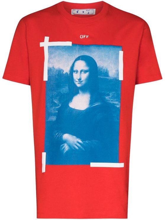 Off-White Mona Lisa T-Shirt Red - Esquire Clothing