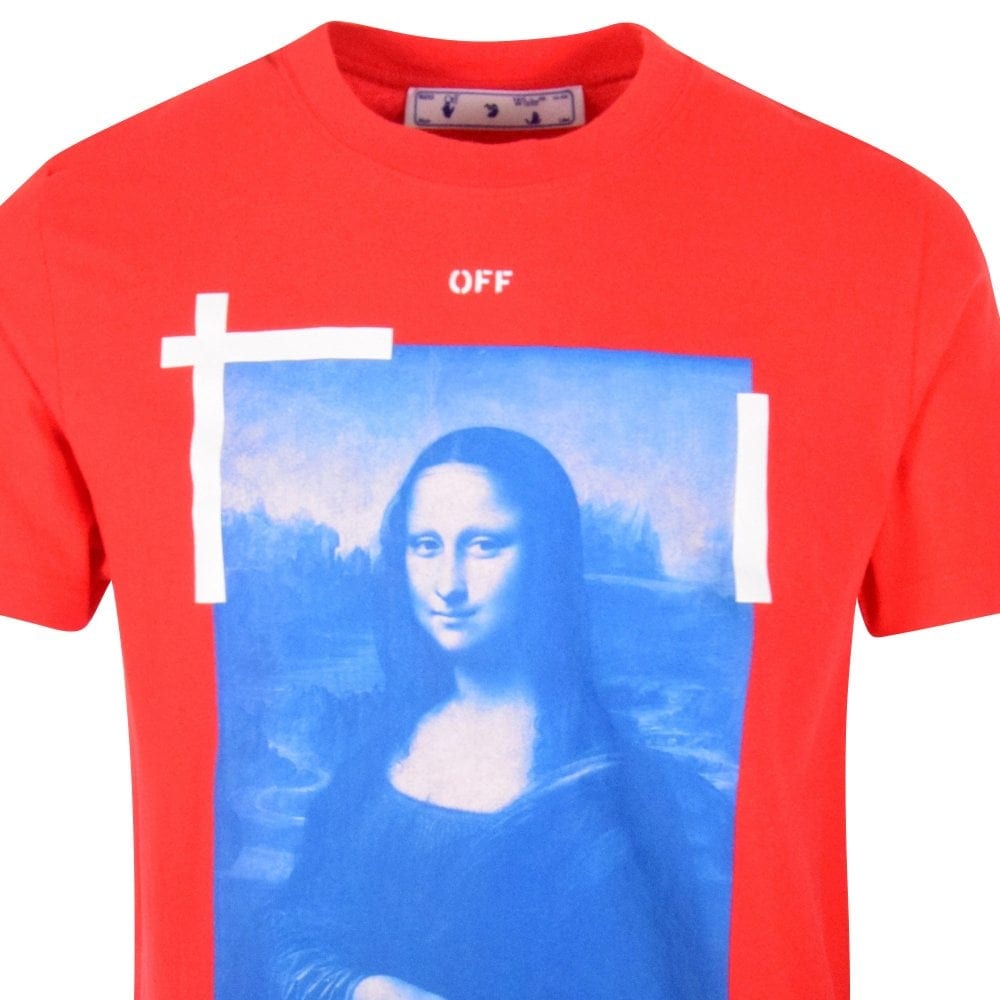 Off-White Mona Lisa T-Shirt Red - Esquire Clothing