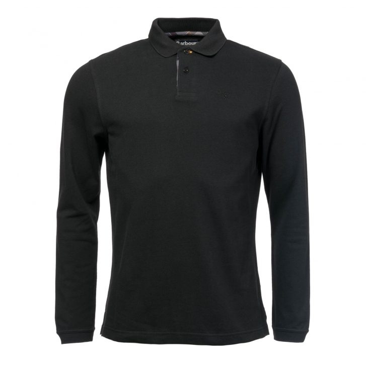 barbour long sleeve sports polo shirt