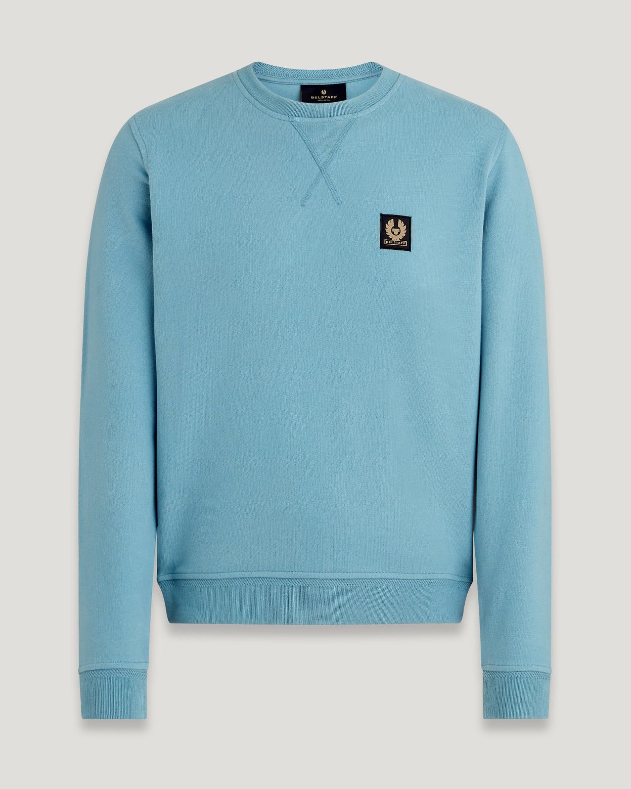 Belstaff Cotton Fleece Sweatshirt Arctic Blue - Esquire Clothing